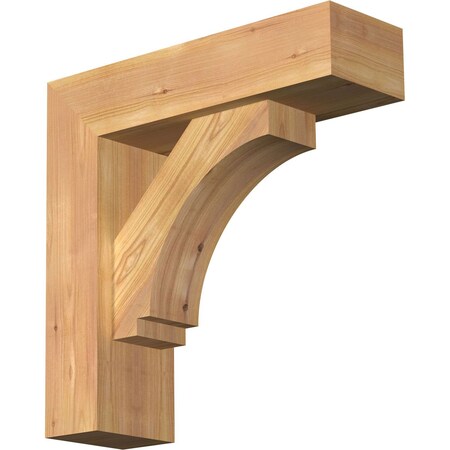 Ekena Millwork Imperial Block Smooth Bracket w/ Offset Brace, Western Red Cedar, 5 1/2"W x 18"D x 18"H BKT0604X18X18IMP05SWR
